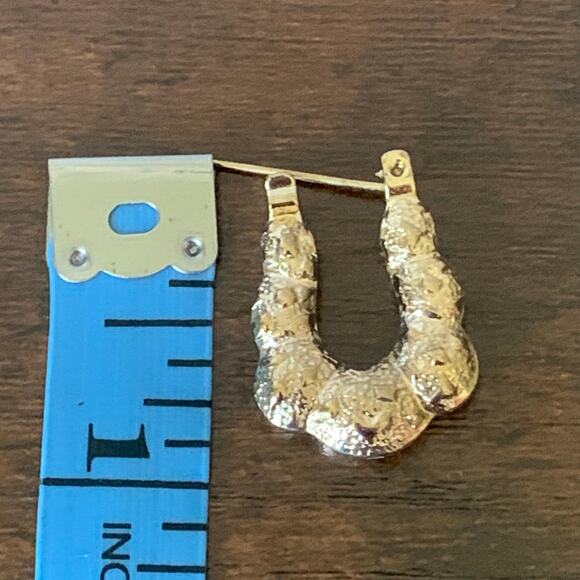 14 K Gold Filled Leverback Vintage Style Hoops New - Picture 3 of 4